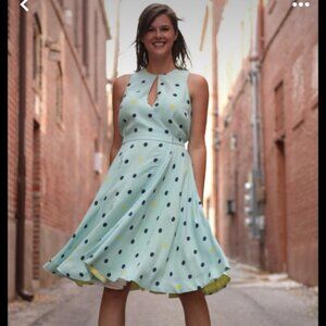 Anthropologie Maple Across the Land Wrap Dress Size 14